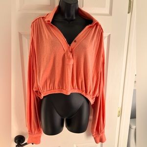 Free People long sleeve crop top NWT